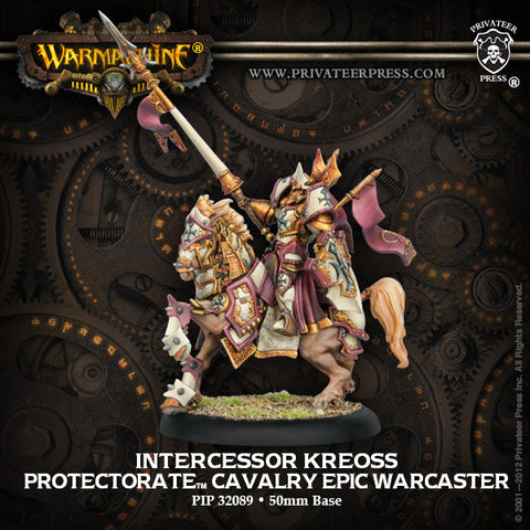 Warmachine - Protectorate of Menoth Intercessor Kreoss Cavalry Epic Warcaster
