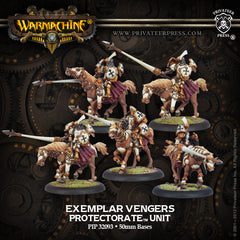 Warmachine - Protectorate of Menoth Exemplar Vengers Cavalry Unit (5 Models) Box