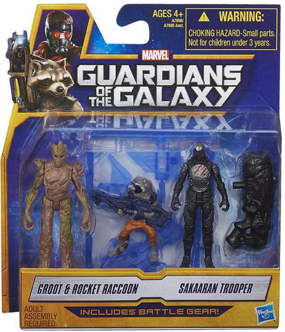 Guardians of the Galaxy - 2-Pack Figures Groot and Rocket Raccoon and Sakaaran Trooper