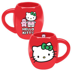Hello Kitty - Red Holiday Ceramic Oval Mug